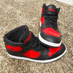 Men's Nike Black and Red Jumpan Jordan